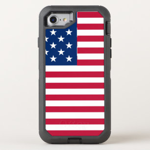 American USA Flag Pride Design-76353 OtterBox Defender iPhone SE/8/7 Case