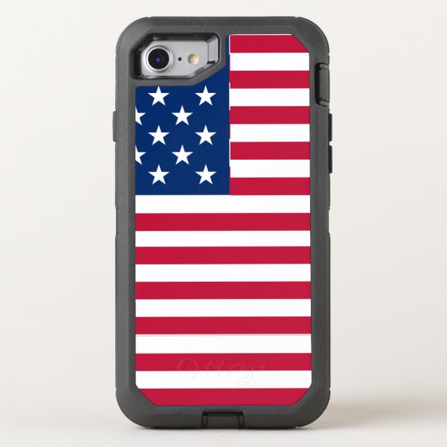 American USA Flag Pride Design-76353 Otterbox iPhone Case (Back)