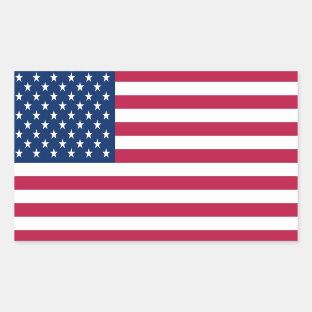 American USA Flag Pride Design-76353 Rectangular Sticker (Front)