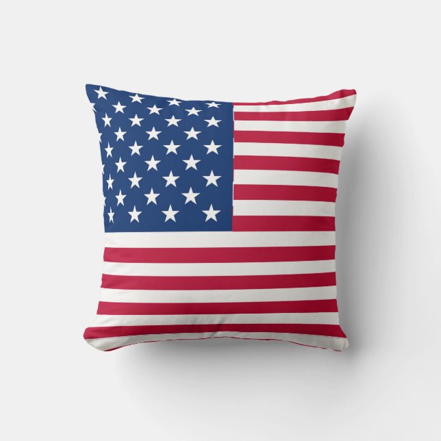 American USA Flag Pride Design-76353 Throw Pillow (Front)