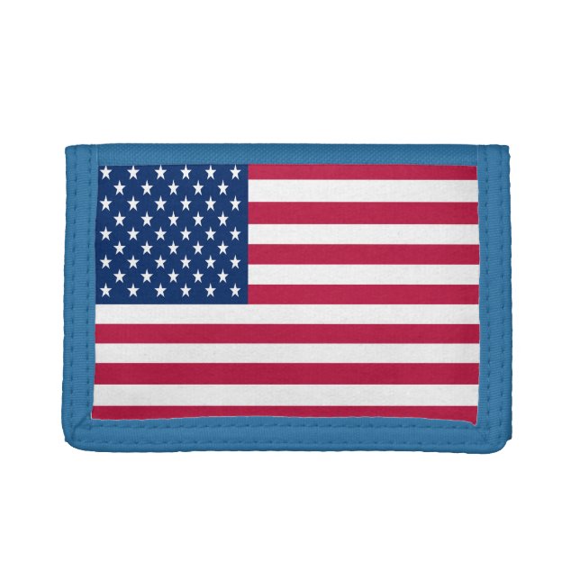 American USA Flag Pride Design-76353 Trifold Wallet (Front)