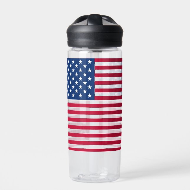 American USA Flag Pride Design-76353 Water Bottle (Front)