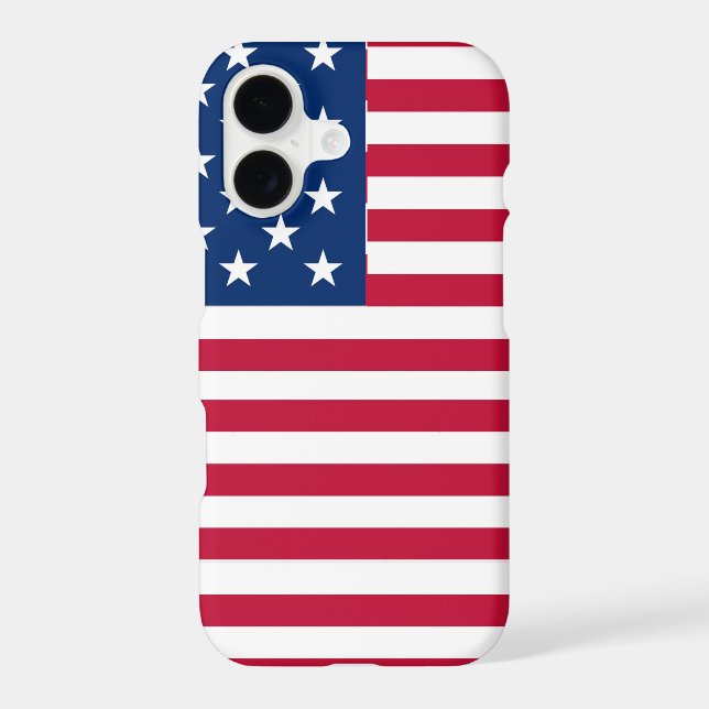 American USA Flag Pride Design iPhone Case (Back)