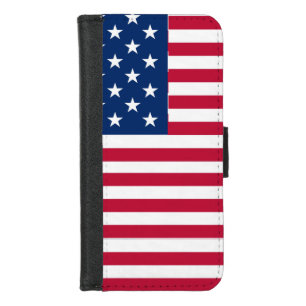 American USA Flag Pride Design iPhone 8/7 Wallet Case