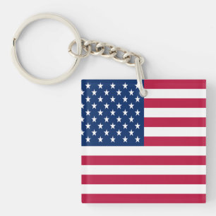 American USA Flag Pride Design Keychain