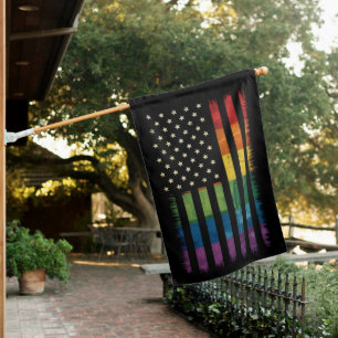American USA Flag Rainbow Pride Gay Lesbian LGBTQ
