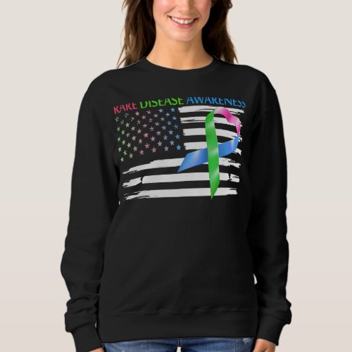 American Usa Flag Rare Disease Awareness Sweatshirt