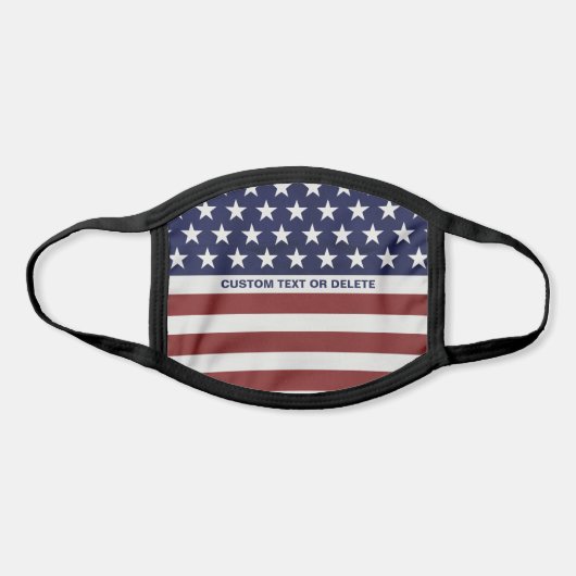American USA Flag, Red White Blue Custom Face Mask (Front)