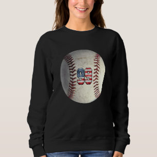 American USA Flag With Retro 99 Baseball Number 99 Sweatshirt