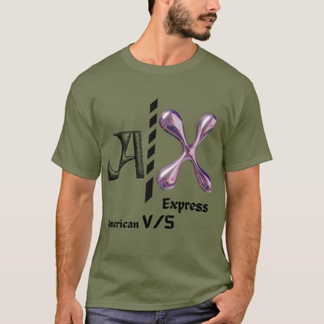 American v/s Express Bold Statement-Trendy graphic T-Shirt (Front)