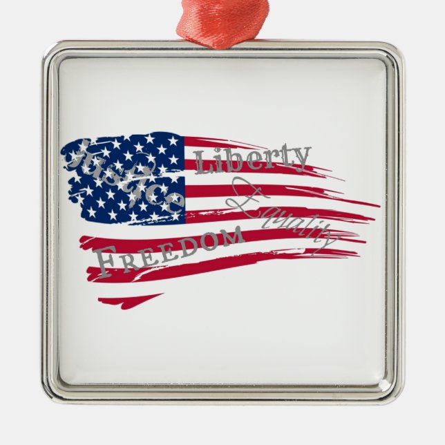 American Values Metal Ornament (Front)