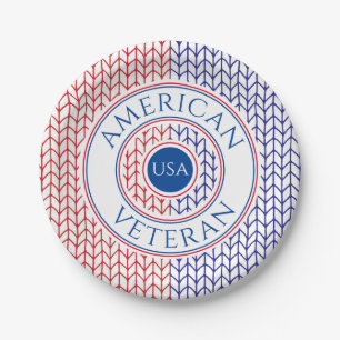 AMERICAN VETERAN 7" Round Paper Plates