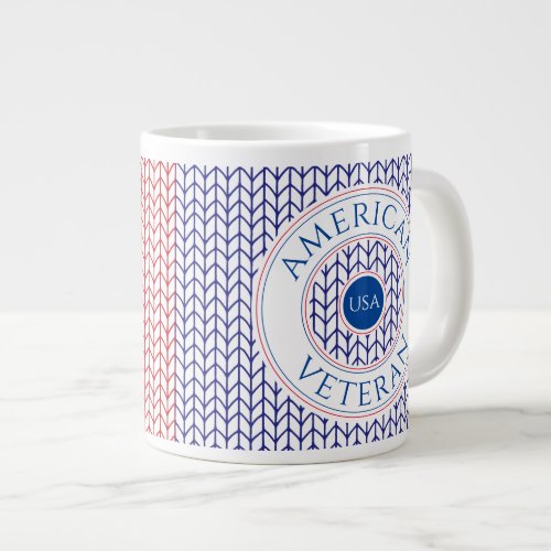 AMERICAN VETERAN Big White Mug