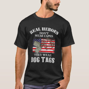 American Veteran Flag and Dog Tag Shirts
