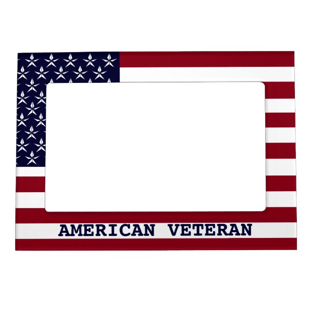 AMERICAN VETERAN  FLAG MAGNETIC PHOTO FRAME (Front)