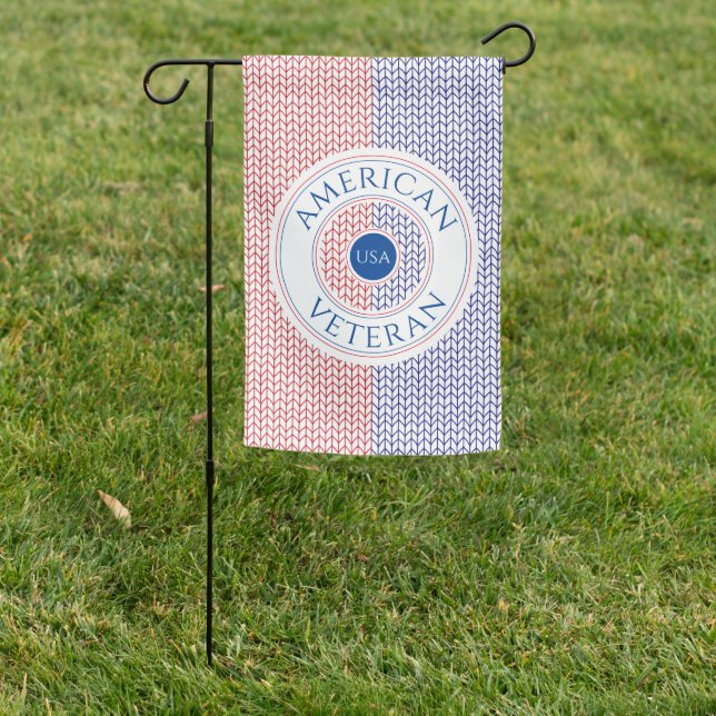 AMERICAN VETERAN Garden Flag (In SItu)