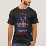 American Veteran Grandpa Proud Vet Grandfather Fat T-Shirt