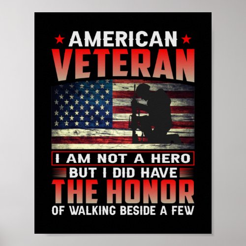 American Veteran I Am Not A Hero Poster