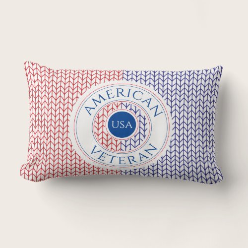 AMERICAN VETERAN Lumbar Pillow / Blue