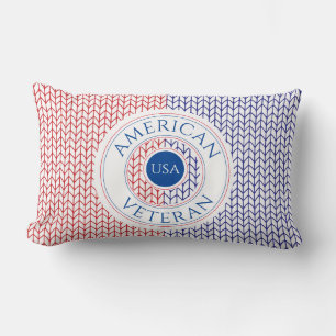 AMERICAN VETERAN Lumbar Pillow / Red