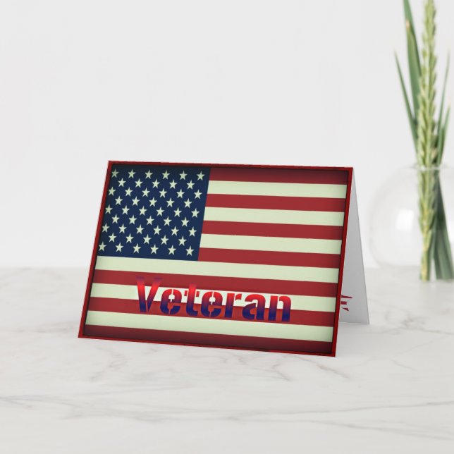 American Veteran Military Greeting Card (Front)
