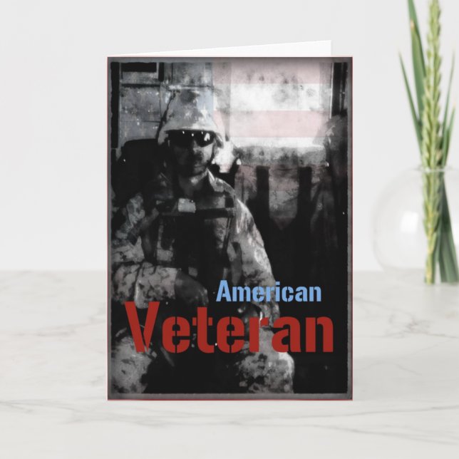 American Veteran Military Greeting Card (Front)