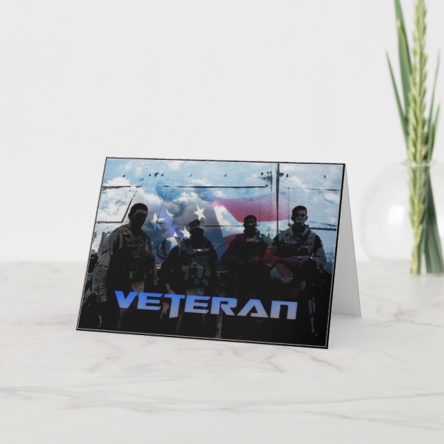 American Veteran Military Greeting Card (Front)