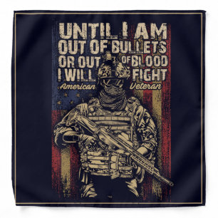 American Veteran Quote Bandana