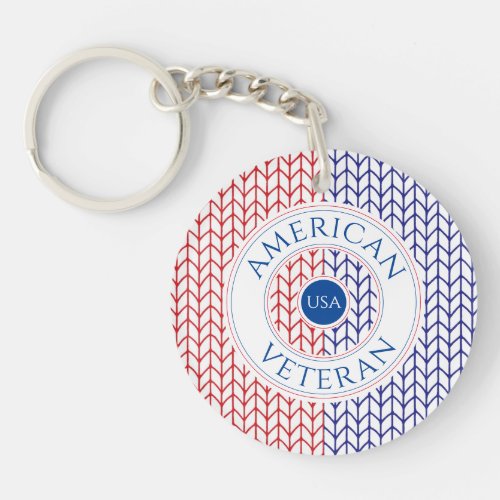 AMERICAN VETERAN Round Acrylic Keychain