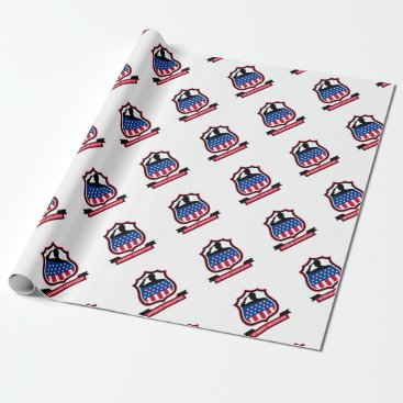 American Veteran Shield Icon Wrapping Paper American Veteran Shield Icon Wrapping Paper