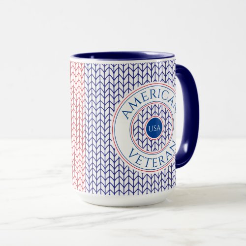 AMERICAN VETERAN Tall Navy Combo Mug