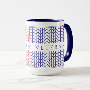 "AMERICAN VETERAN" Tall Navy Combo Mug
