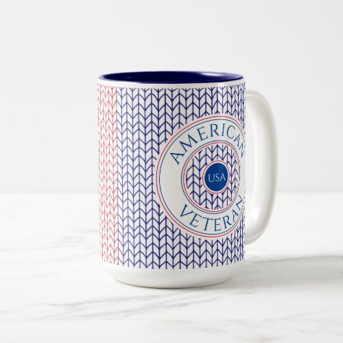 AMERICAN VETERAN Tall Navy Two_Tone Mug