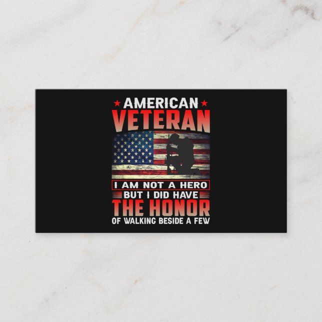 American Veteran The Honor 38 Business Card (Front)