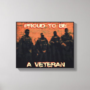 American Veteran Wrapped Canvas Print
