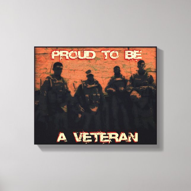 American Veteran Wrapped Canvas Print (Front)