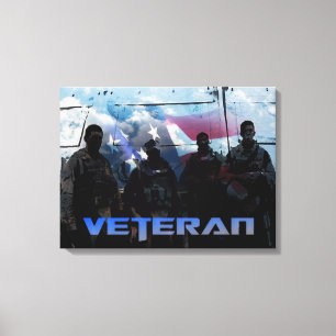 American Veteran Wrapped Canvas Print