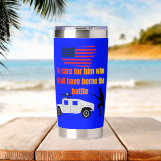 American veterans deep blue insulated tumbler