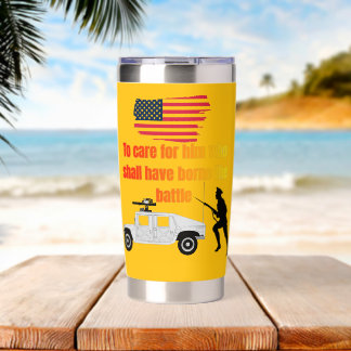 American veterans light yellow insulated tumbler