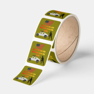 American veterans olive square sticker