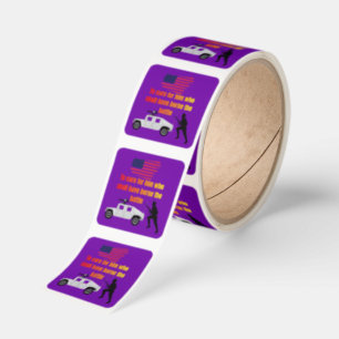 American veterans purple square sticker