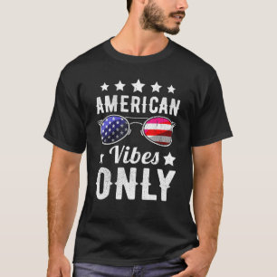 American Vibes 4th Of July Boys Kids Sunglasses Us T-Shirt
