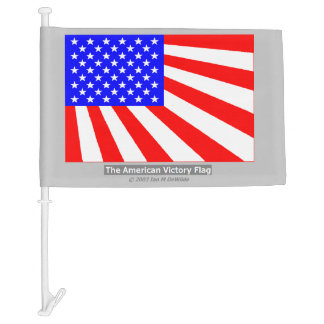 American Victory Flag with Grey Background