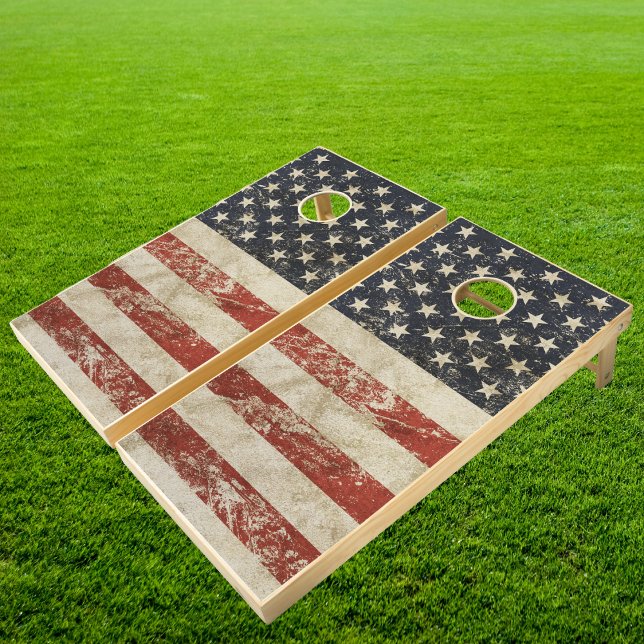American Vintage Flag Cornhole Set (Creator Uploaded)
