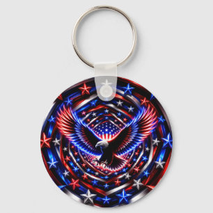 American Vision Spiral – Patriotic Eagle Optical I Keychain