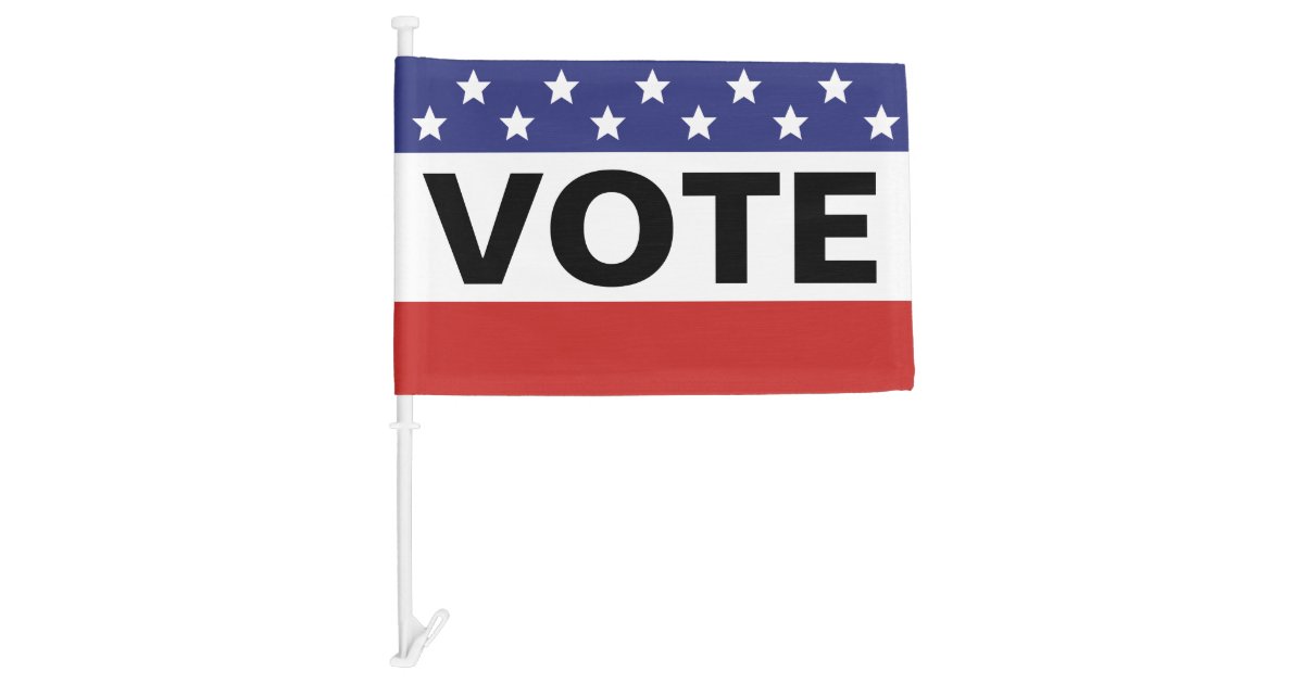 American Vote Car Flag | Zazzle