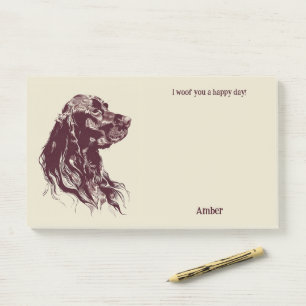 American Water Spaniel Abstract Art Dog Name Post-it Notes