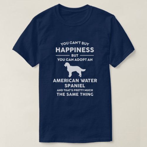 American Water Spaniel Adoption Happiness T_Shirt