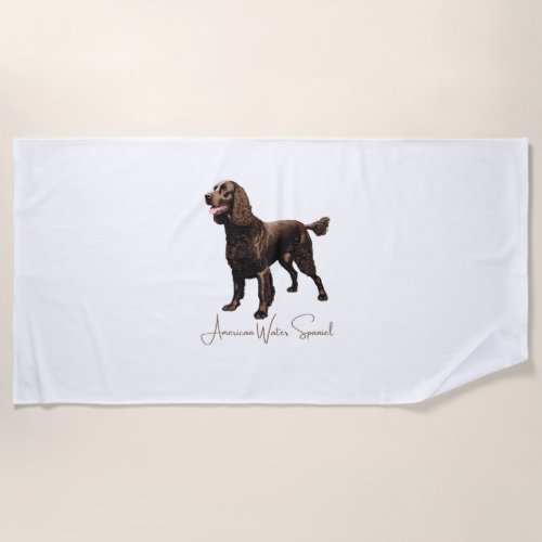 American Water Spaniel Beach Towel