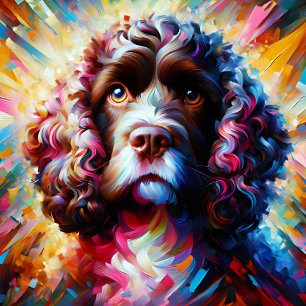 American Water Spaniel Dog Acrylic Art Print Jigsaw Puzzle